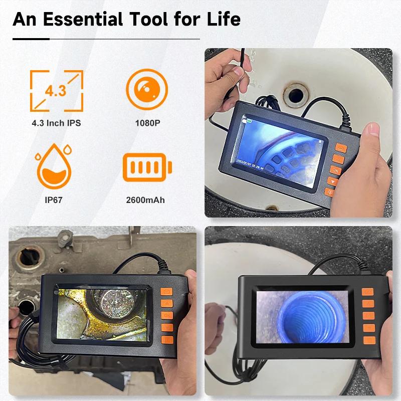 DualScope 165 4.3-inch screen displaying a live inspection image