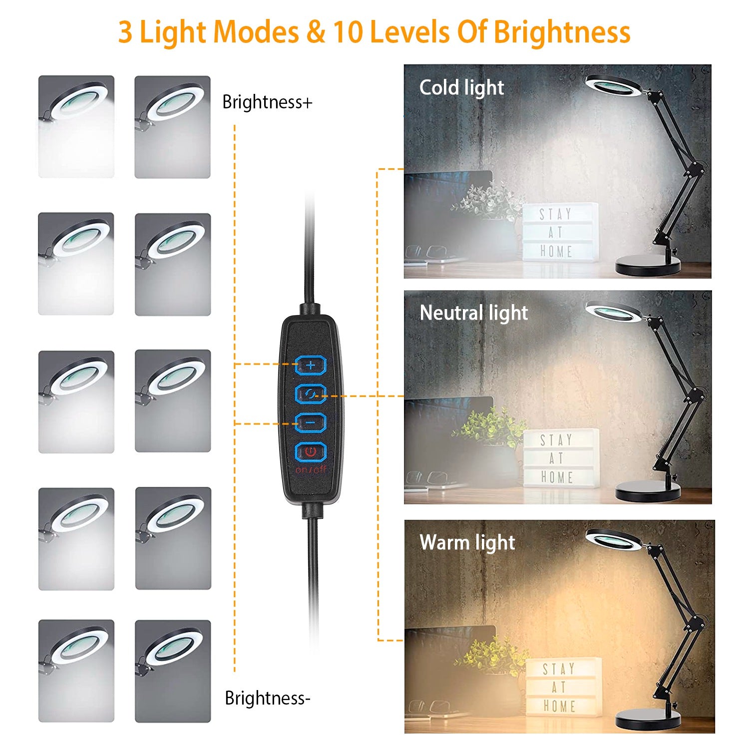 BenchSight 8 — LED Desk Magnifier