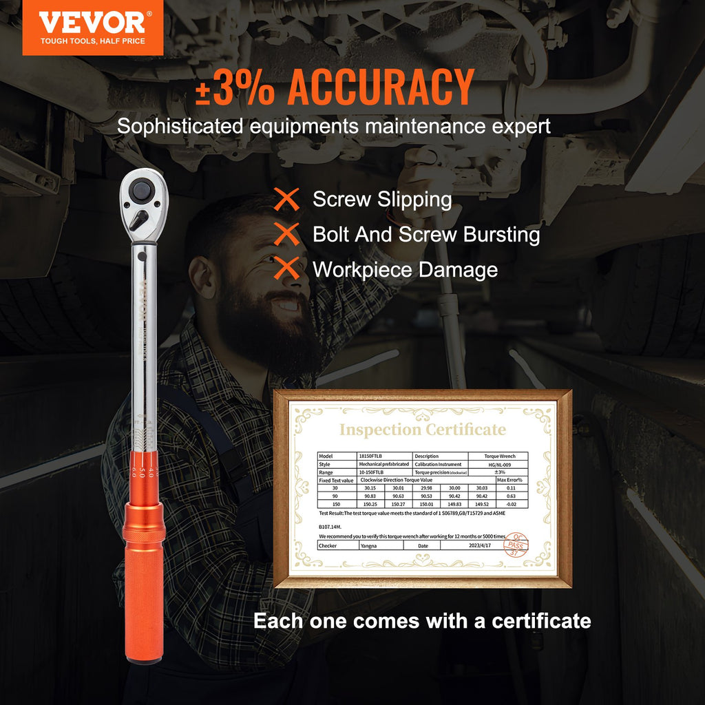 TorqueLock 150 — 1/2-Inch Click Torque Wrench