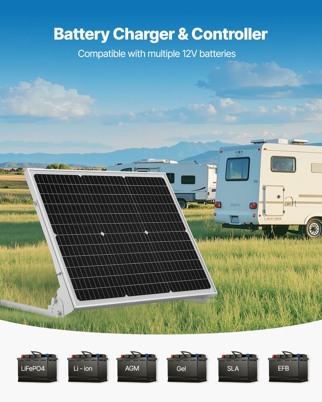 FieldCharge 50 — 12V Solar Battery Maintainer