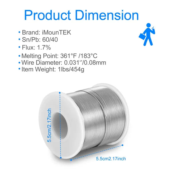 FieldSolder 60 — 1 lb Rosin-Core Wire