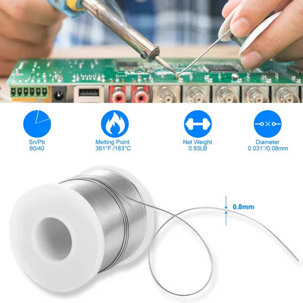 FieldSolder 60 — 1 lb Rosin-Core Wire