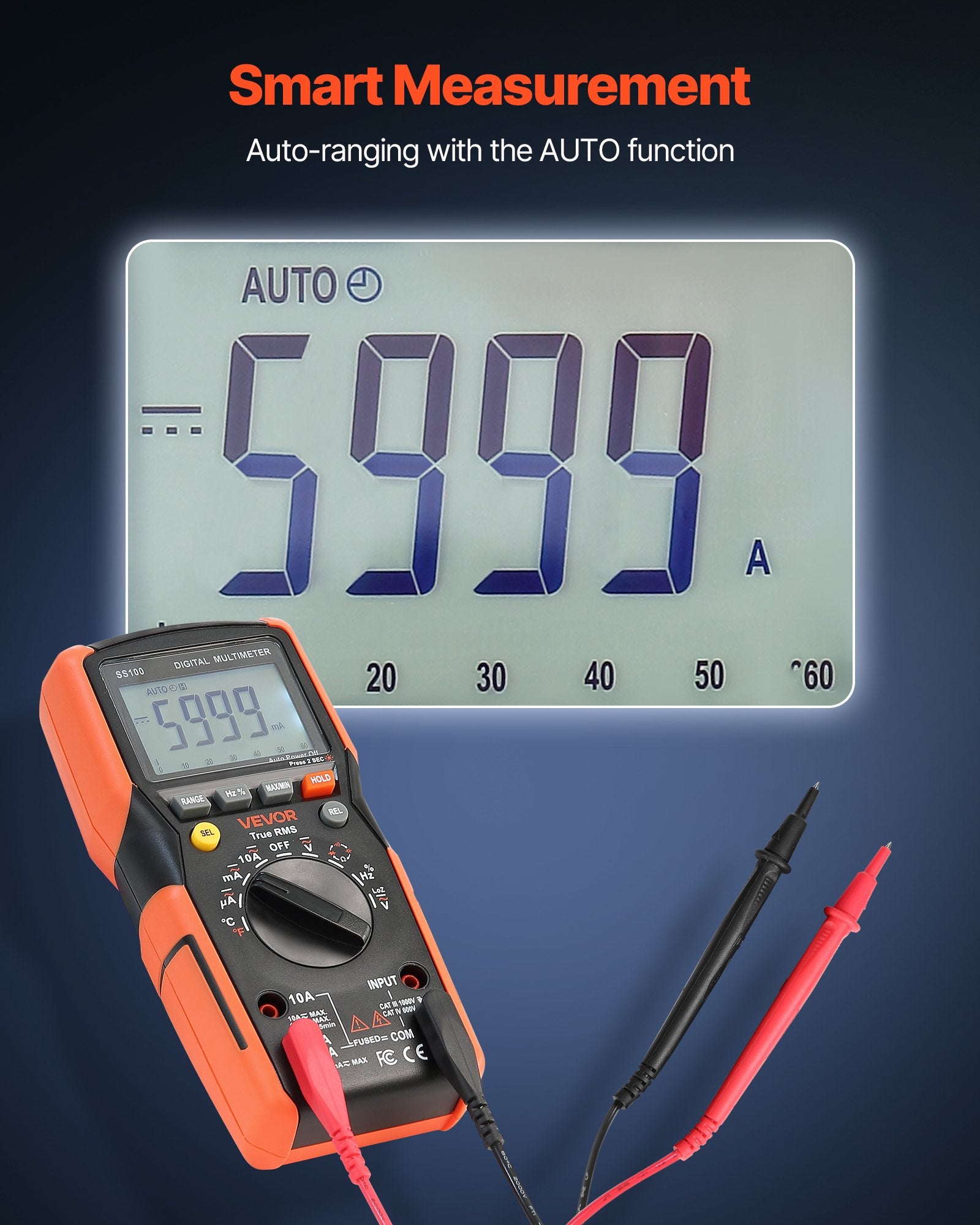 BenchMeter 6000 — Auto-Ranging TRMS Tester