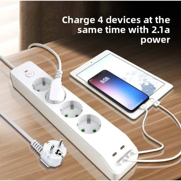 GridGuard — USB Surge-Protected Power Strip