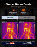 VEVOR thermal camera thermal camera showing sharpened 240 by 180 thermal detail