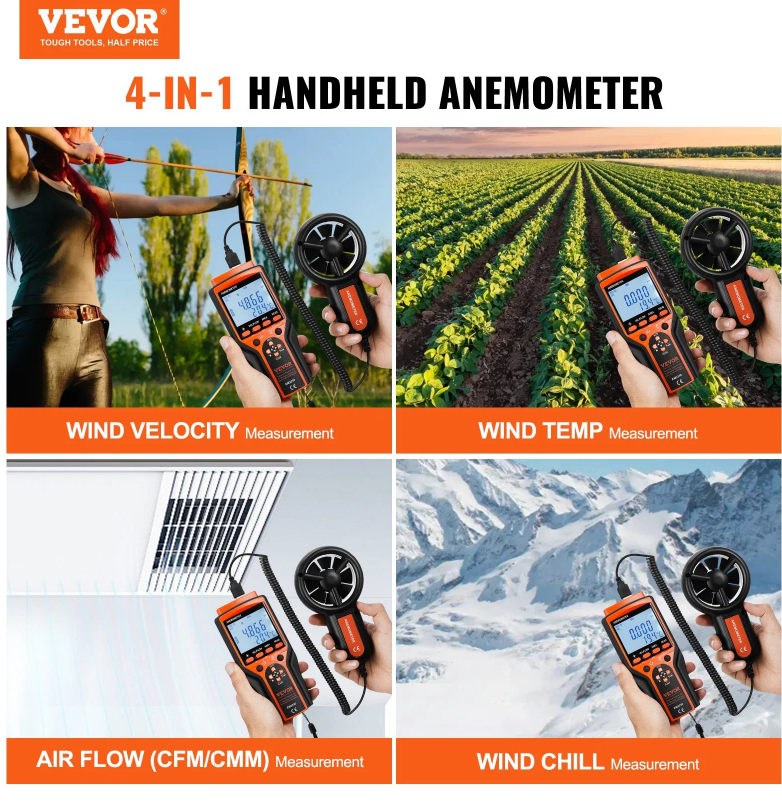 FieldWind CFM — Split Handheld Anemometer