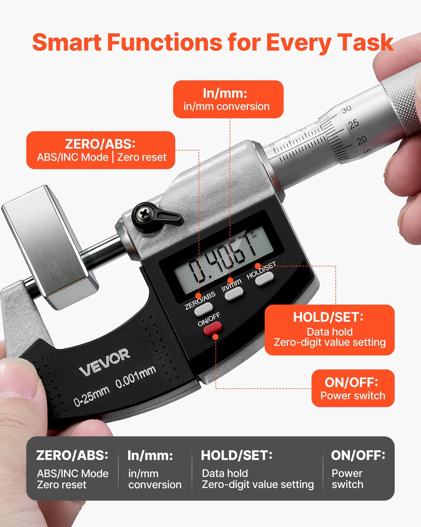 BenchMeasure 1 — Digital Outside Micrometer
