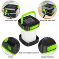 CampFold 3 collapsible solar lantern with USB output and micro-USB input ports