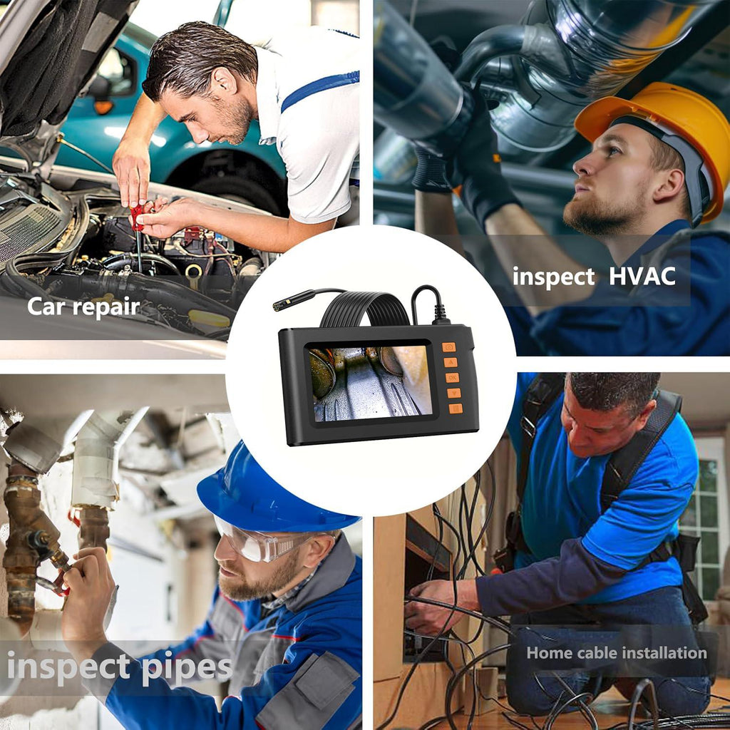 DualScope 165 borescope in use for car repair, HVAC, pipe and cable inspection