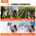 VEVOR handheld anemometer 4-in-1 anemometer measuring wind velocity, temperature, air flow and wind chill