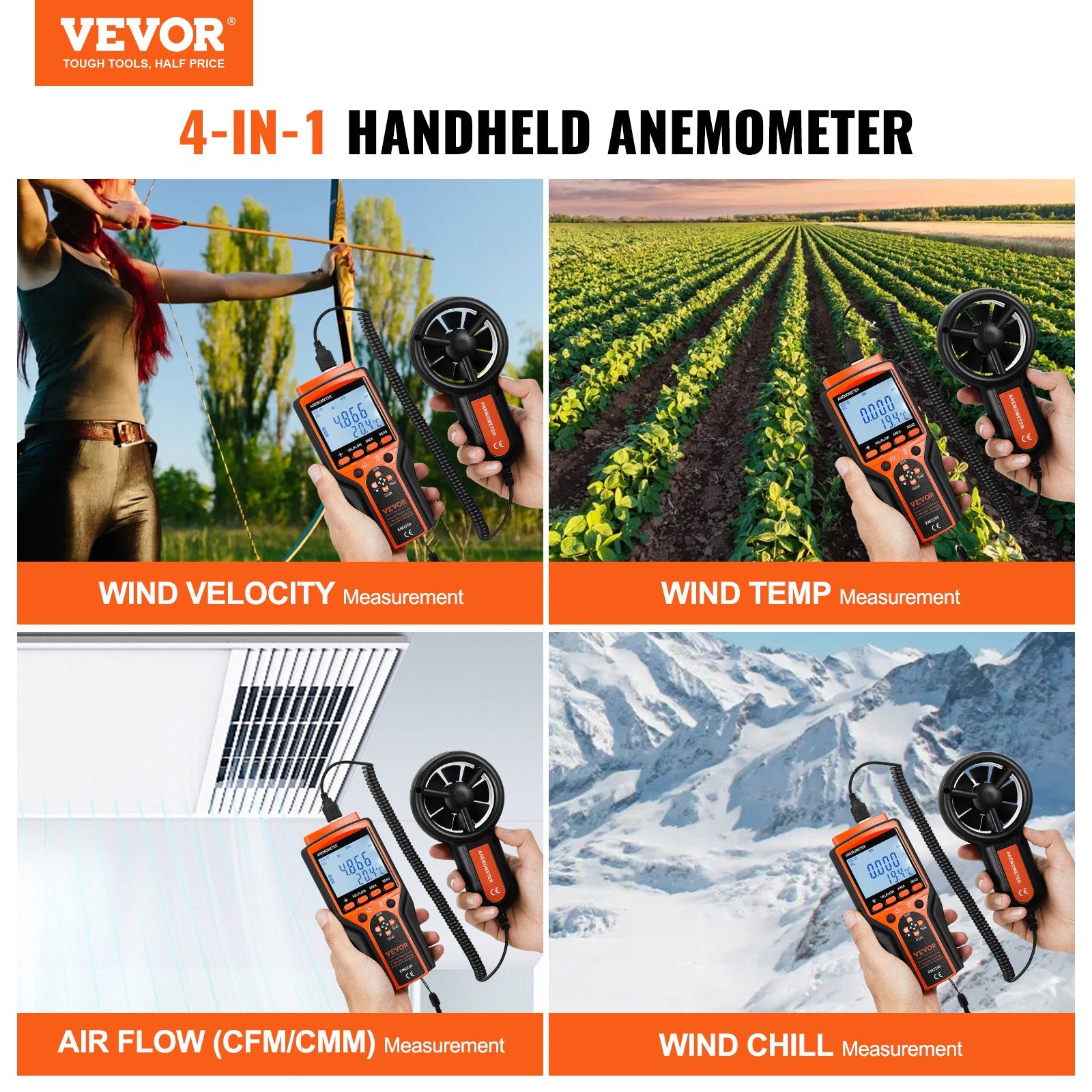 FieldWind 140 — Split Handheld Anemometer