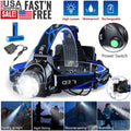 WorkBeam headlamp with adjustable strap and charging accessories