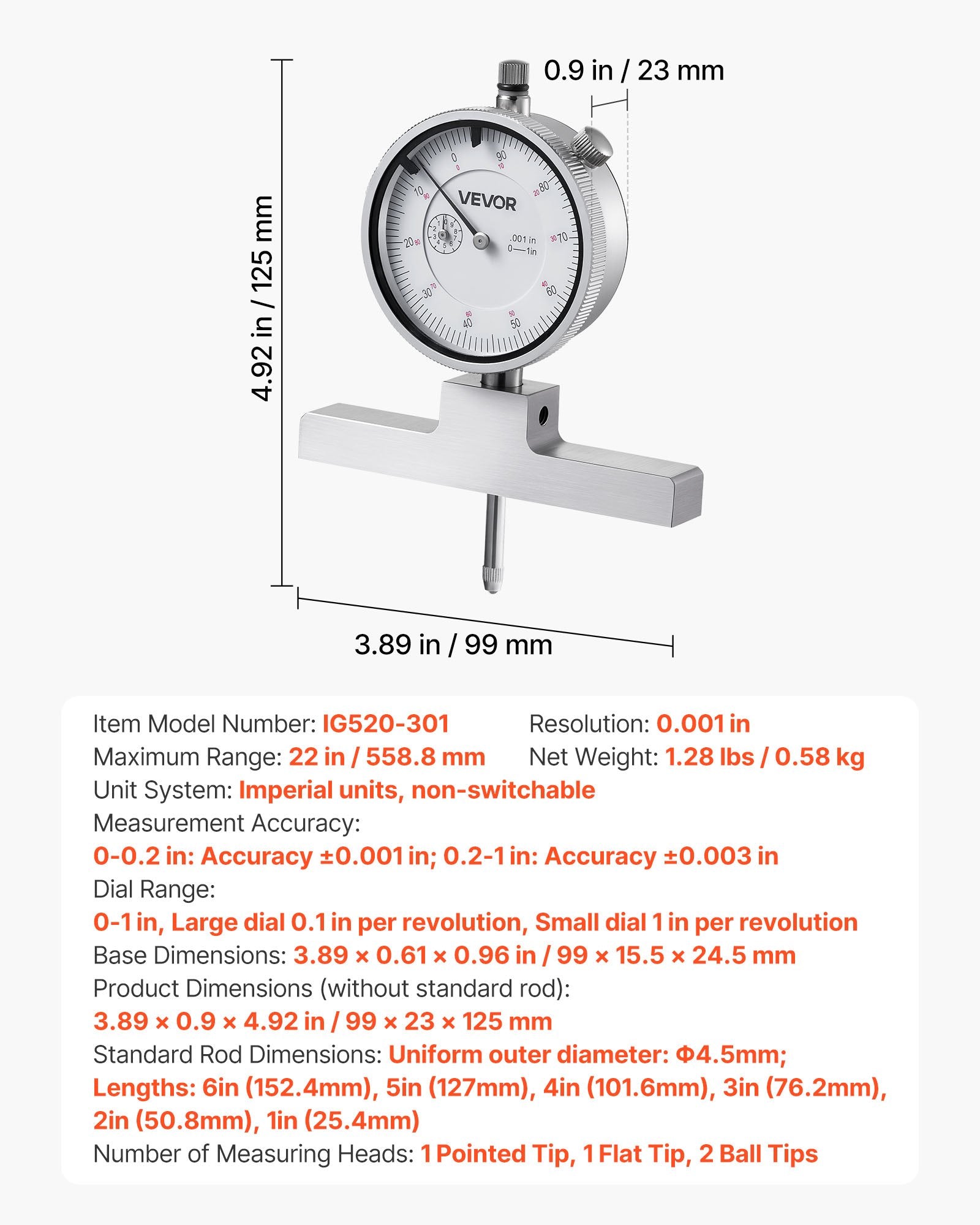 BenchDepth 22 — Depth Micrometer