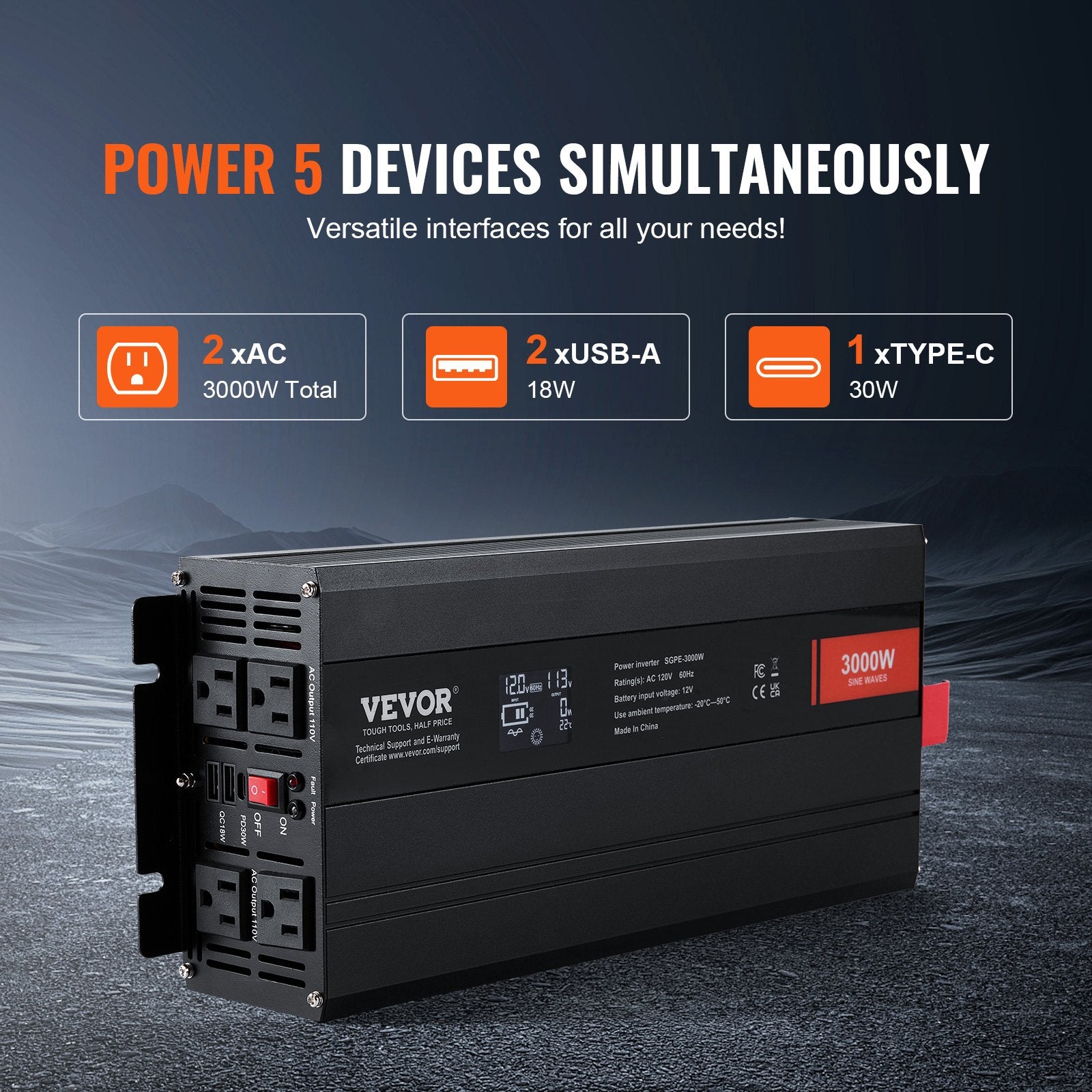 FieldCurrent 3000 — Pure Sine Inverter
